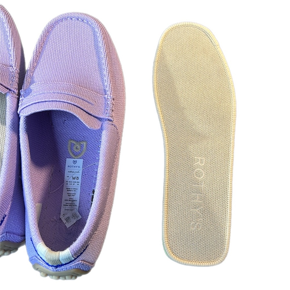 EUC $159 Rothy's The Driver Soft Loafer Slip-On Orchid Purple Size 8 - Picture 10 of 12